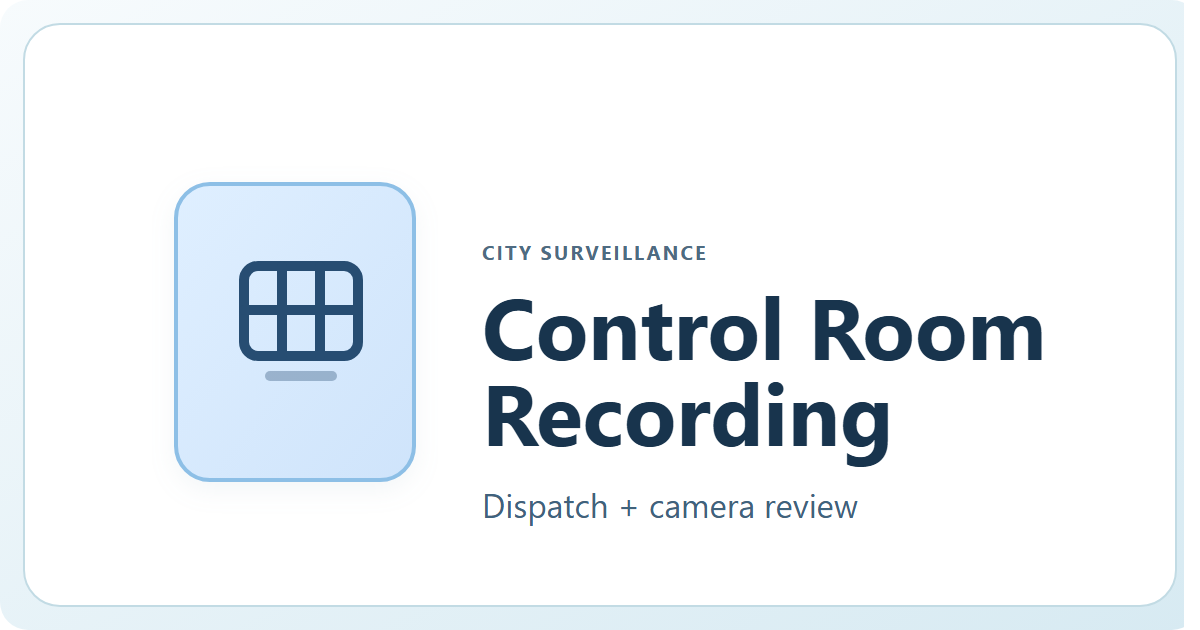 City Surveillance Command Center Screen Recording in a VMS - DeskCamera